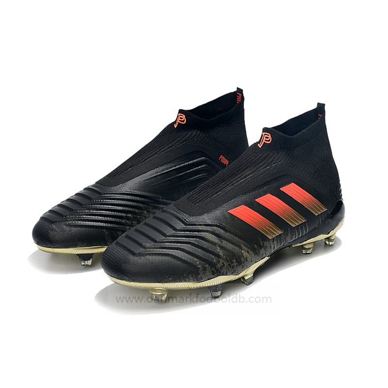Adidas Predator 18+ FG Fodboldstøvler Herre – Sort Rød